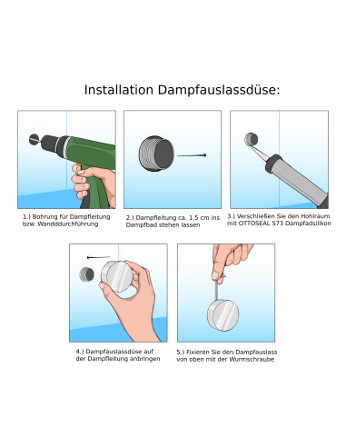 Dampfauslass Edelstahl