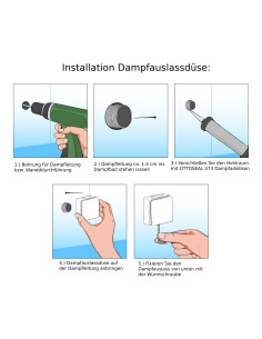Dampfauslass Weiß quadratisch 2