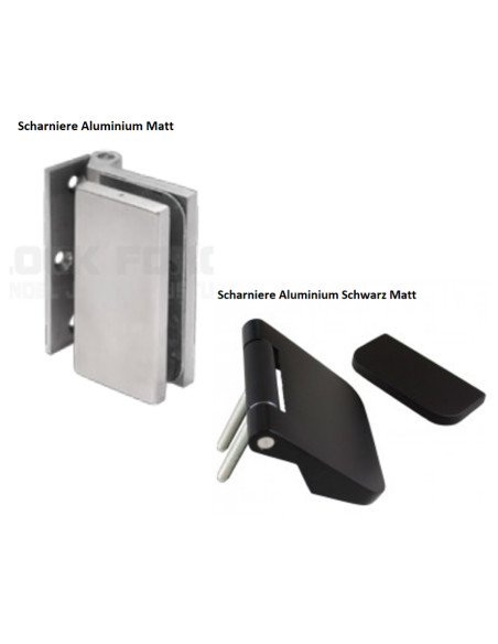 Dampfbadtür Glasfarbe Grau