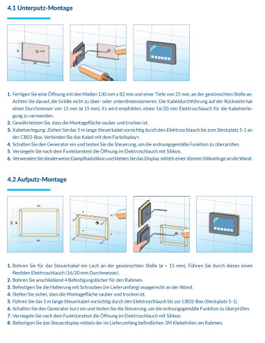 Farbdisplay+ für TOLO Dampfgenerator