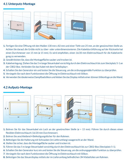 Farbdisplay+ für TOLO Dampfgenerator