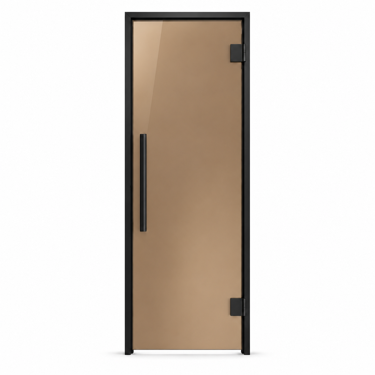 Steam room door, bronze frosted glass