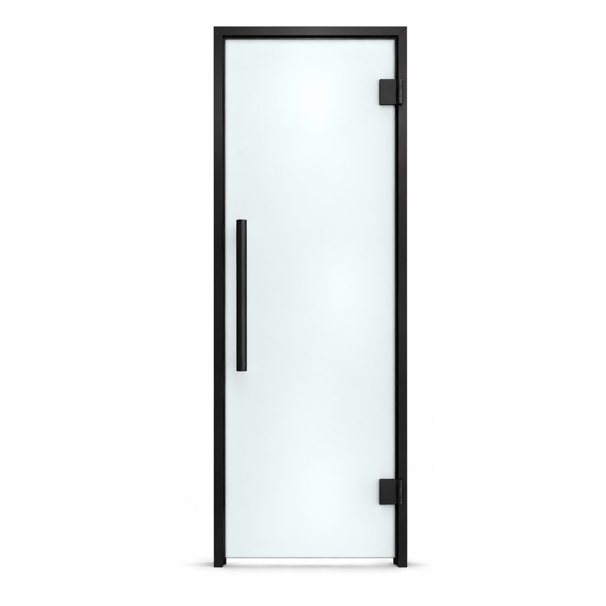 Steam room door glass color white satin finish