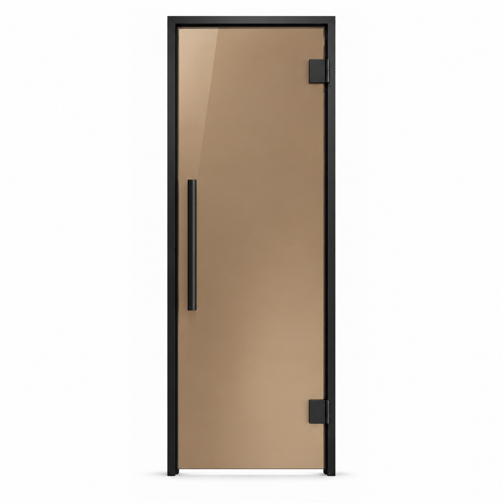 Steam room door glass color bronze