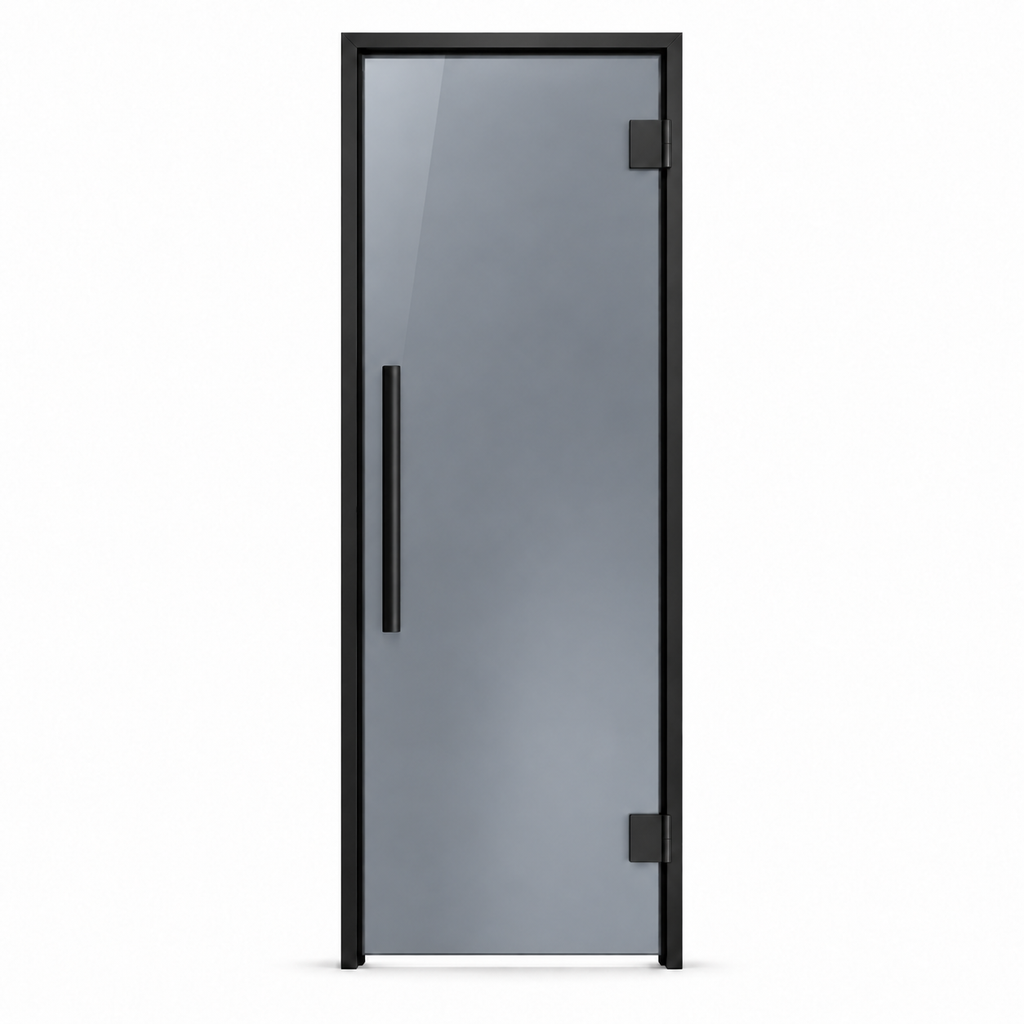 Steam room door glass color gray
