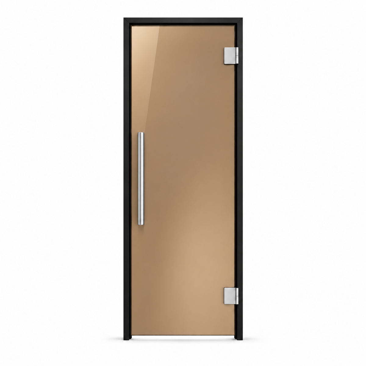 Steam room door, bronze frosted glass