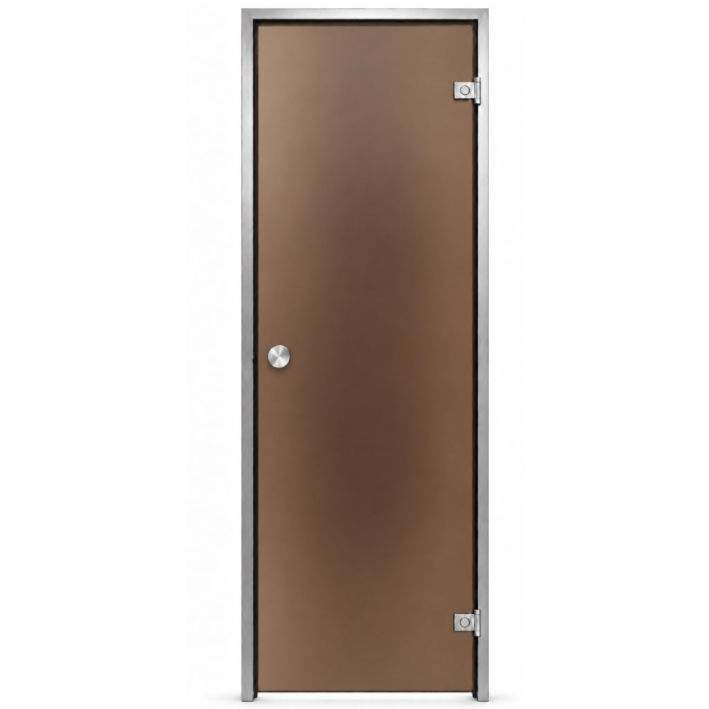Steam room door, bronze frosted glass