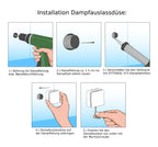 Dampfauslass Silber quadratisch
