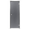 Steam room door glass color gray satin finish