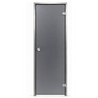 Steam room door glass color gray satin finish