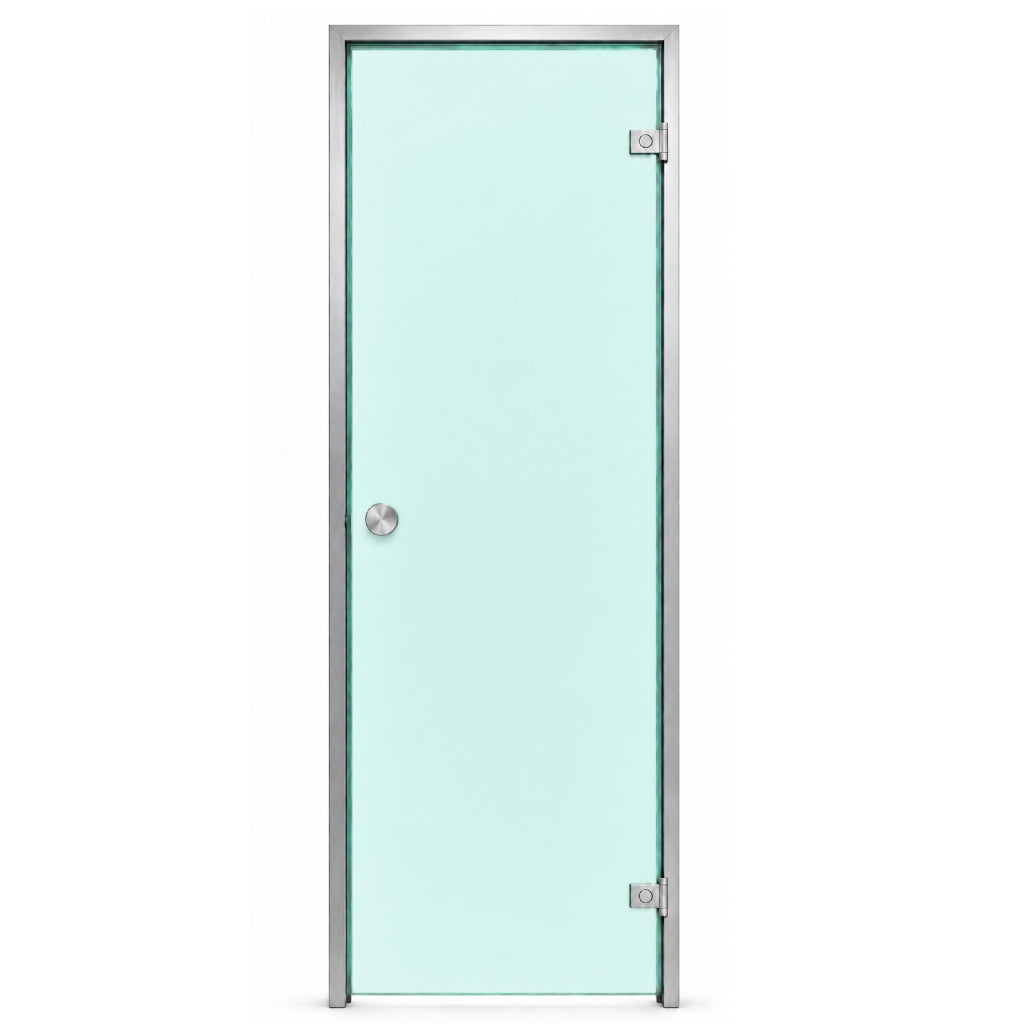 Steam room door glass color green