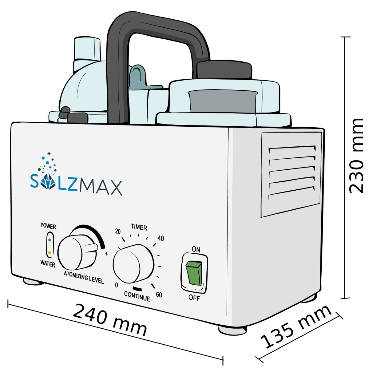 Solevernebler SalzMax (ohne Wanddurchführung)